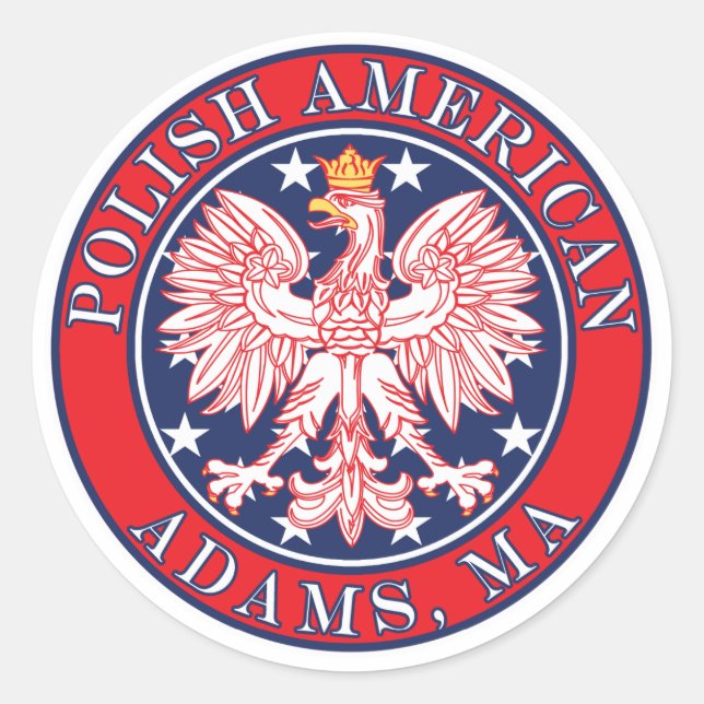 Adesivo Adams Massachusetts Polonês (Frente)