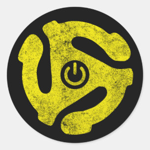 Adesivo Adaptador de 45 RPM Símbolo de alimentação Vínculo