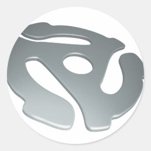 Adesivo Adaptador Silver 3D 45 RPM