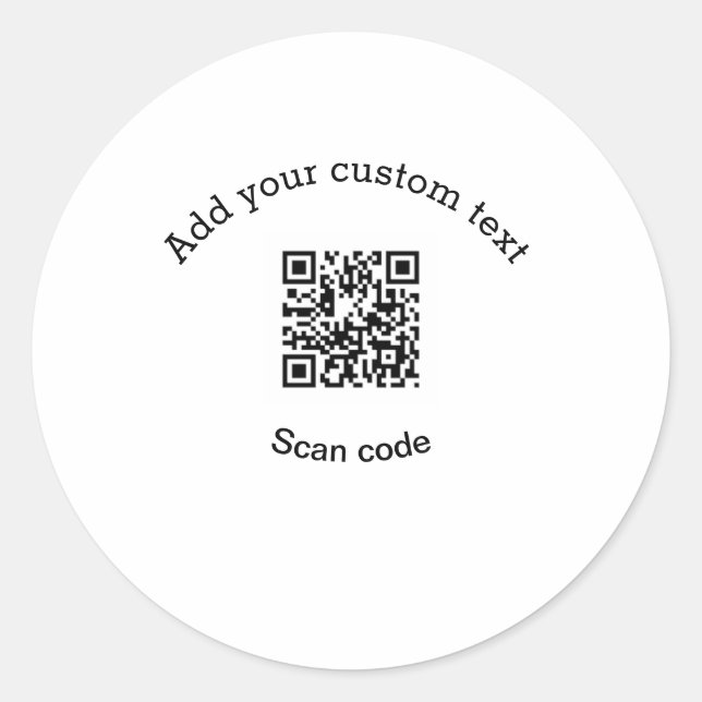 Adesivo Add your custom text scan QR code business  (Frente)