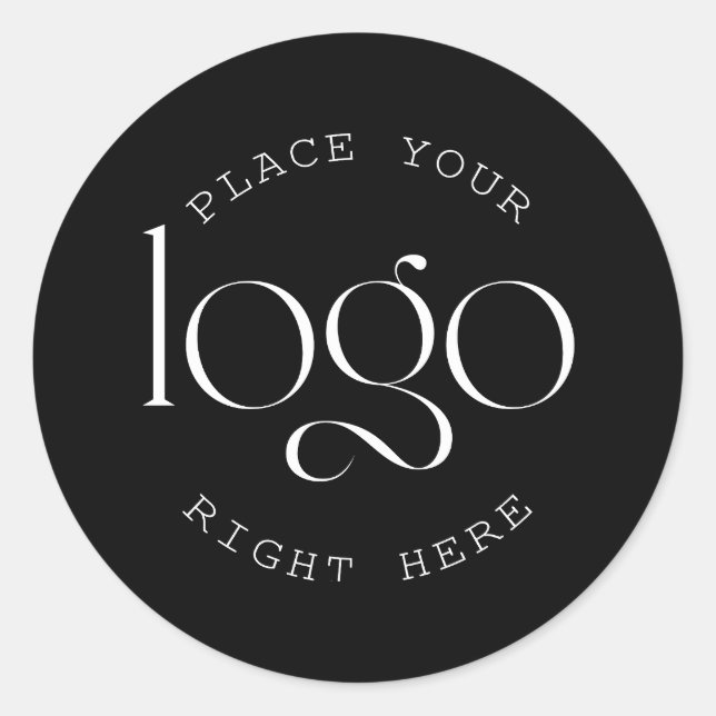 Adesivo Add Your Own Custom Business Logo Modern Black (Frente)