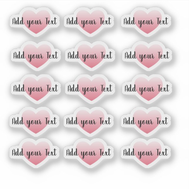 Adesivo Add your text Heart message sticker (Frente)