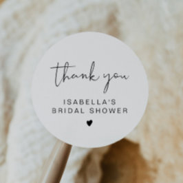 Adesivo ADELLA Edgy Modern Minimal Bridal Shower Obrigado