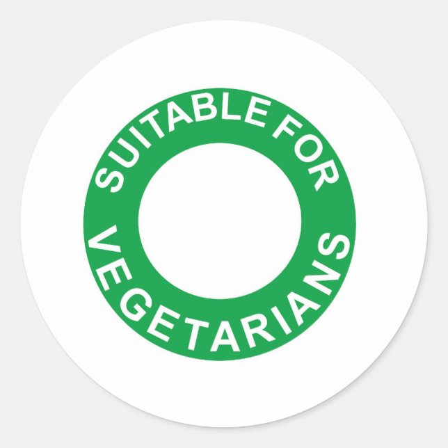 Adesivo Adequado Para Vegetarianos (Frente)