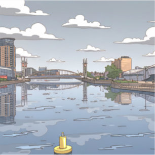 Adesivo adereço da vista de Salford Quays