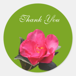 Adesivo adereços de agradecimento de flor de camélia rosa