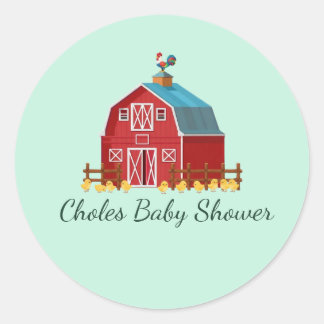 Adesivo adereços de chuveiro de bebê de animais da fazenda