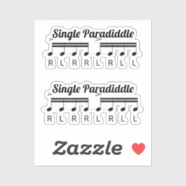 Adesivo adereços de paradiddle único