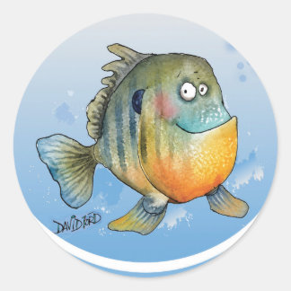 Adesivo adereços de peixe-sol de desenho animado