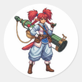 Adesivo Aderente Aventureiro de Fantasia Empunhadora de Ca