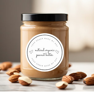 Adesivo "Adesivo de Manteiga de Nozes Orgânica Natural P
