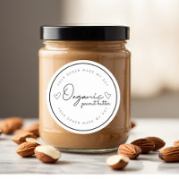 "Adesivo de Manteiga de Nozes Orgânica Natural | P