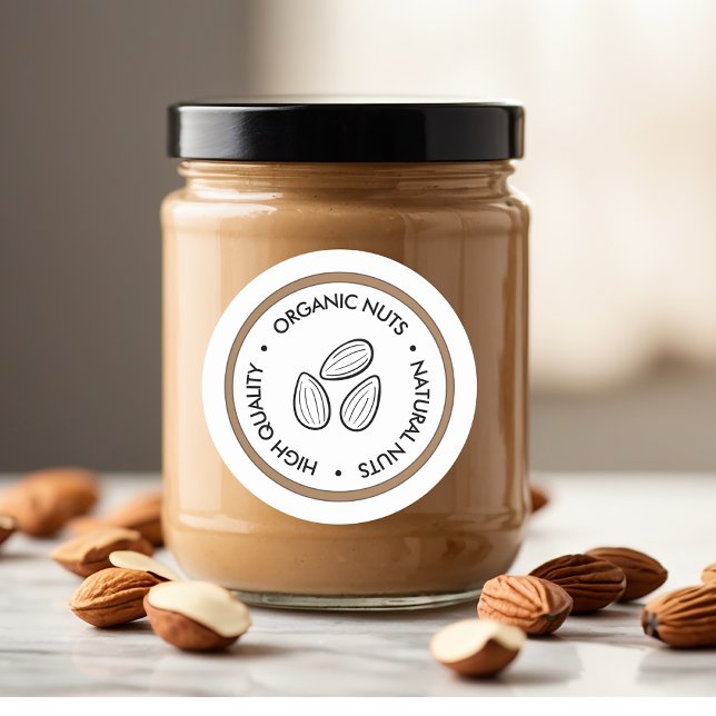 Adesivo "Adesivo de Nozes Orgânicas e Naturais | Negócios  (Criador carregado)