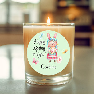 Adesivo Adesivo, Nome Coelhinha Feliz da Primavera de 3