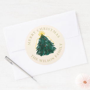 Adesivo “Adesivo Redondo Árvore de Natal Personalizado