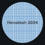 Adesivo Adesivo/Selo de Envelope Xadrez Azul Básico<br><div class="desc">Um adesivo xadrez azul básico - perfeito para o Hanukkah ou um tema do Mágico de Oz!</div>