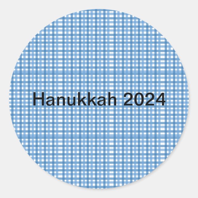 Adesivo Adesivo/Selo de Envelope Xadrez Azul Básico (Frente)