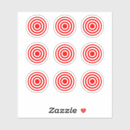 Adesivo Adesivos-alvo redondos vermelhos/brancos - Máquina