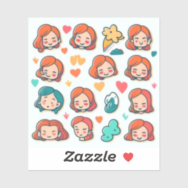 Adesivo "adesivos de anime para laptop" "adesivos de anime (Folha)