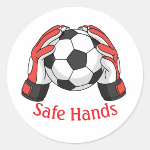 Adesivo AdesivoSafe Hands Goleiro Bola de Futebol Clássico