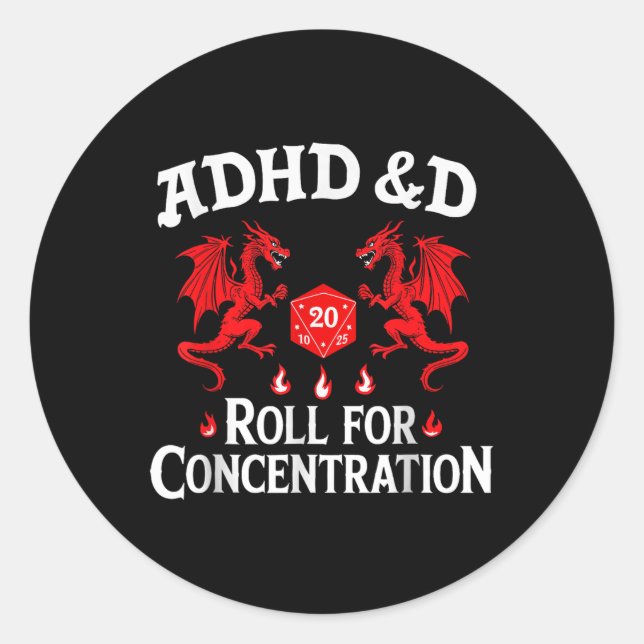 Adesivo Adhd&amp;d Roll Adhd Para Concentração (Frente)
