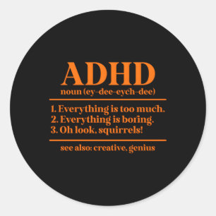 Adesivo Adhd Definition Adhd Awarness Month Adhd Warrior
