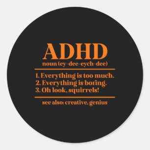 Adesivo Adhd Definition Adhd Awarness Month Adhd Warrior