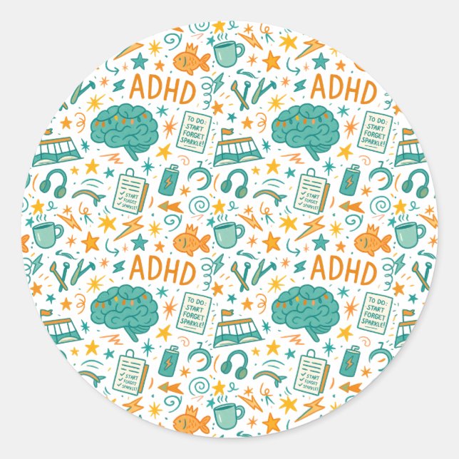 Adesivo ADHD: Magicamente distraído (Frente)