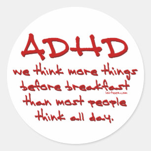 Adesivo ADHD pensam mais