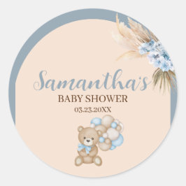 Adesivo Adiamos a Criança Menino Sticker de Chás de Bebê