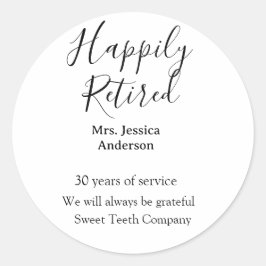 Adesivo Adição de aposentadoria feliz anos de serviço apos