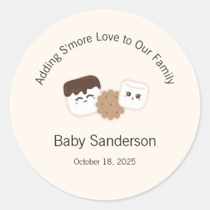 Adesivo Adicionando convite ao amor S'more, Chá de fraldas