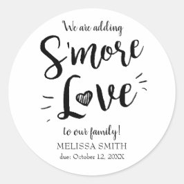 Adesivo Adicionando o Chá de fraldas Smore Love S'mores