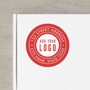 Adesivo Adicionar logotipo Borda dupla Endereço de devolu