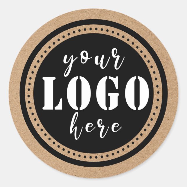 Adesivo Adicionar logotipo Papel Kraft (Frente)