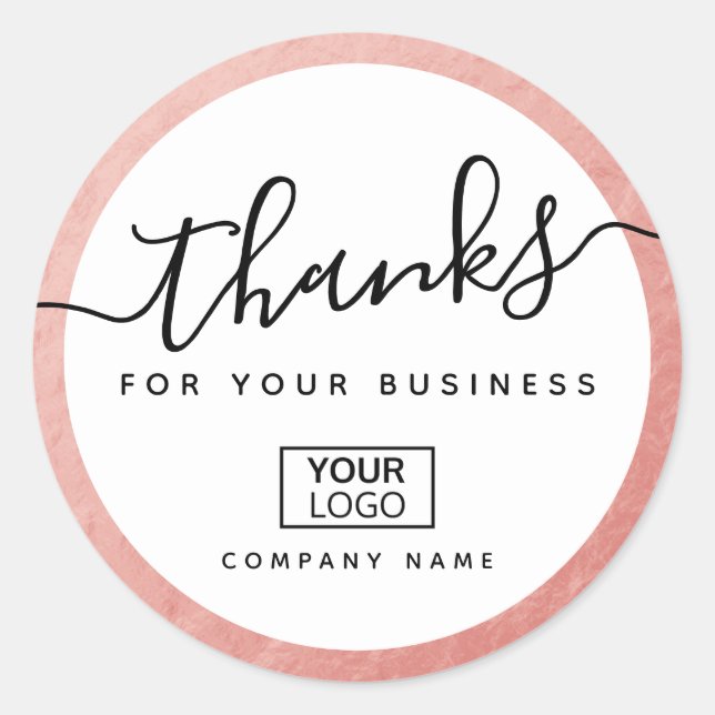 Adesivo Adicionar logotipo rosa gold aparência limite obri (Frente)