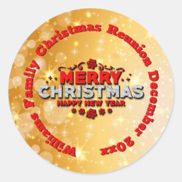 Adesivo Adicionar Nome Ano Correspondente a Feliz Natal Cl