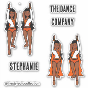 Adesivo Adicionar Nomes Maiorette / Dancer Stickers Orange