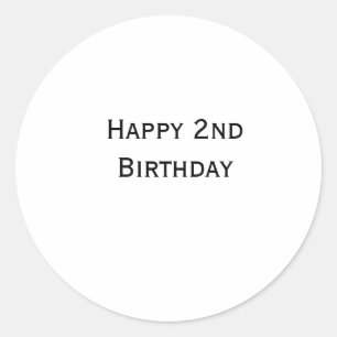 Adesivo adicionar seu texto personalizado feliz aniversári