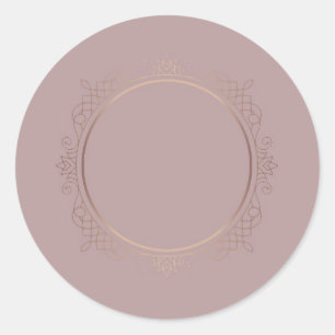 Adesivo Adicionar Texto Design Moderno Elegante Rosa Doura