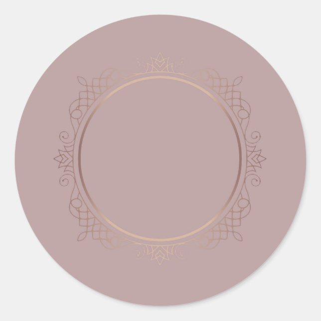 Adesivo Adicionar Texto Design Moderno Elegante Rosa Doura (Frente)