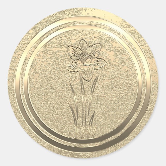 Adesivo Adicionar Texto Dourado Marcha do Daffodil (Frente)