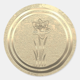 Adesivo Adicionar Texto Dourado Marcha do Daffodil