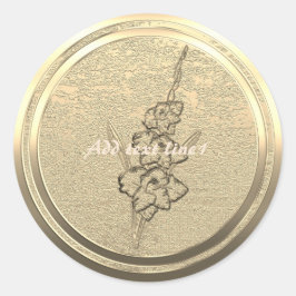 Adesivo Adicionar Texto Gold Gladiolus 