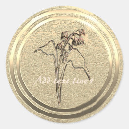 Adesivo Adicionar Texto Gold Lily of the Valley  