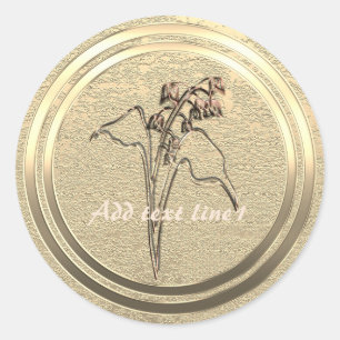 Adesivo Adicionar Texto Gold Lily of the Valley  