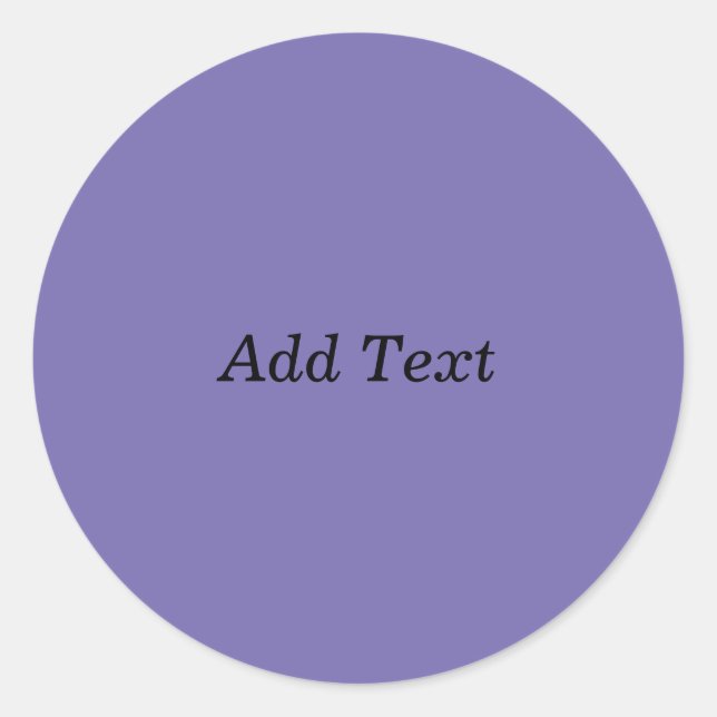 Adesivo Adicionar Texto Personalizado Roxo Criar (Frente)