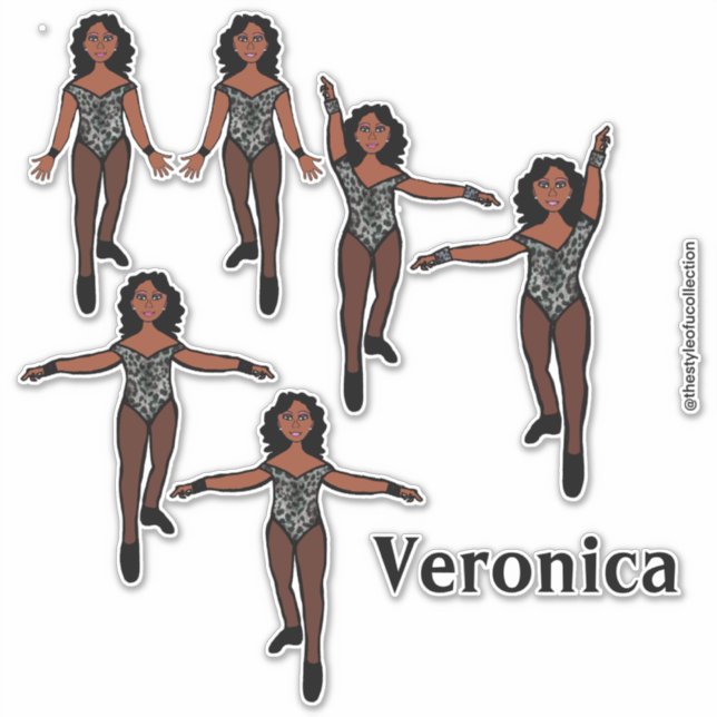 Adesivo Adicionar um nome Dancer Sticker Black Animal A (Frente)