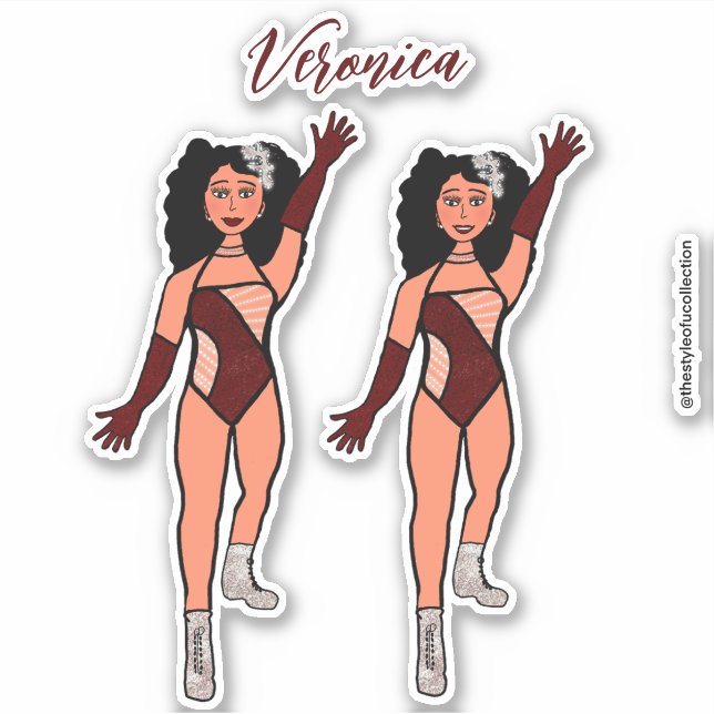 Adesivo Adicionar um nome Dancer Sticker Merlot & Diamante (Frente)