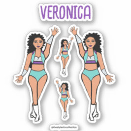 Adesivo Adicionar um nome Dancer Stickers Aqua / Roxo